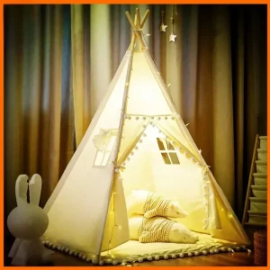 1,35 m Barn-Tält – Teepee Lekerum för Barn, Portabelt Tipi/Teepee
