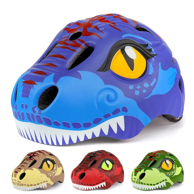 Justerbar barnhjälm med dinosauriemotiv, 48–52 cm 1 Justerbar barnhjälm med dinosauriemotiv, 48–52 cm