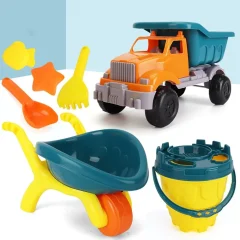Sand Kit Outdoor Game Parent-Children Interactive Shovel Rake Mold Beach Castle Bucket Sand Toys Set Truck Trolley
