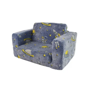 Barnsoffa med bärhandtag och sidofickor – Lättviktigt barnfåtölj