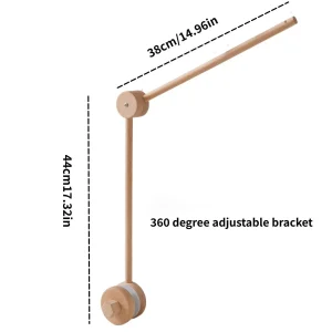 Trämobil för bebis – ringande leksak 0–12 månader, sängmobil med musikbox