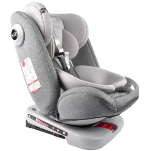 AP02 KL005 Bilbarnstol för barn 360° roterbar, ECE ISOFIX, viloläge, 5-punktssele, 9–36 kg, Grupp 0+/1/2/3, 0–12 år