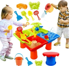 25-delars Sommar Vattenbord för Småbarn — 4 i 1 Lekutomhus (Vatten och Sand)