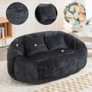 Sittsäcksoffa i chenille – Lazy Sofa med hög rygg (inomhus och utomhus)
