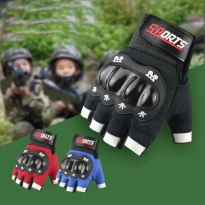 Barncykelhandskar med knoggbeskydd och halkskydd