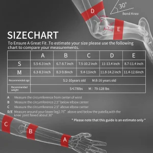 Barnskyddsset med knä-, armbågs- och handledsskydd samt förvaringsväska 11 Barnskyddsset med knä-, armbågs- och handledsskydd samt förvaringsväska