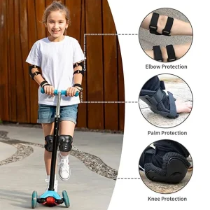 Alternative view of 6‑delars skyddsset för barn – knä-, armbågs- och handledsskydd