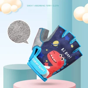 Alternative view of Fingerlösa barnhandskar för cykel och lek – ventilerande sommarhandskar