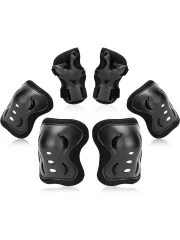 6‑delars skyddsset för barn – knä-, armbågs- och handledsskydd