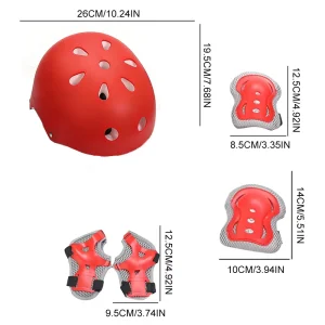 Skyddset med knä- och armbågsskydd, 7 delar