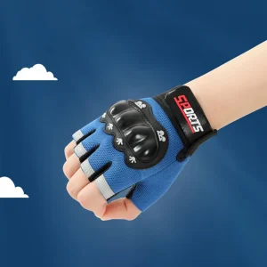 Barncykelhandskar med knoggbeskydd och halkskydd