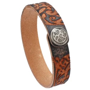 Alternative view of 欧美新款饰品简约文艺复古牛皮手链跨境热销DIY刻字光板男女手镯 (复制)