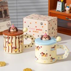 Keramisk mugg med taxmotiv för hem och kontor – söt presentidé