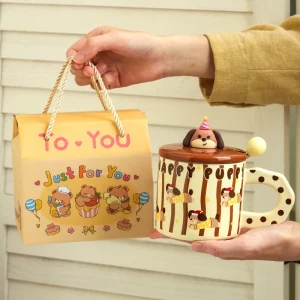 Keramisk mugg med taxmotiv för hem och kontor – söt presentidé