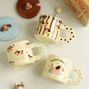 Keramisk mugg med taxmotiv för hem och kontor – söt presentidé