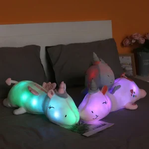 Alternative view of Självlysande enhörningsgosedjur 60 cm med LED-ljus