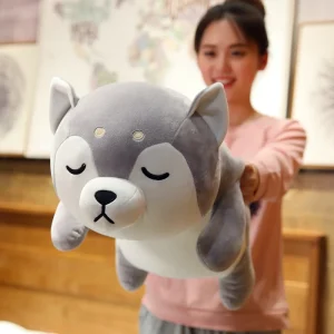 Husky gosedjur i mjuk plysch – kawaii hund för barn och present
