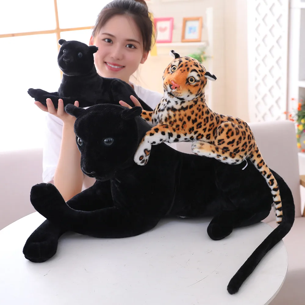Realistiskt pantergosedjur i mjuk plysch – svart leopard i flera storlekar 2 Realistiskt pantergosedjur i mjuk plysch – svart leopard i flera storlekar - Bild 2