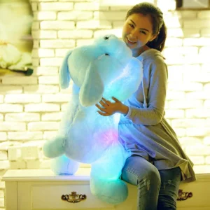 Alternative view of LED-belyst hundgosedjur i plysch | mjuk nattlampa 27–46 cm