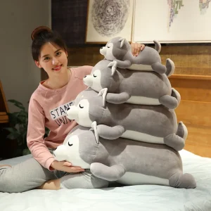 Husky gosedjur i mjuk plysch – kawaii hund för barn och present
