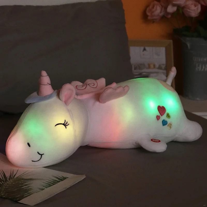 Självlysande enhörningsgosedjur 60 cm med LED-ljus 10 Självlysande enhörningsgosedjur 60 cm med LED-ljus - Bild 10