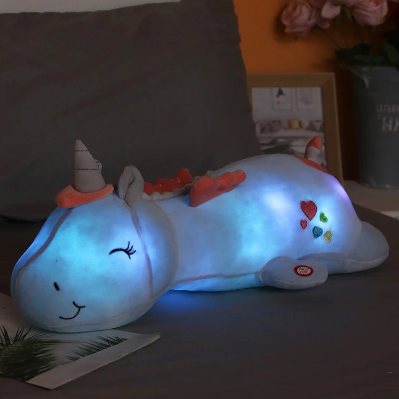 Självlysande enhörningsgosedjur 60 cm med LED-ljus 12 Självlysande enhörningsgosedjur 60 cm med LED-ljus - Bild 12