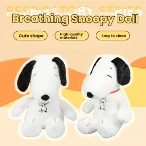 Snoopy-breathers mjukisdocka med musik, ljus och andningsfunktion