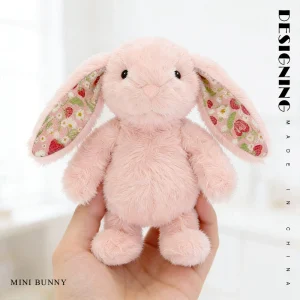 15 cm kaningosedjur med hängsmycke och nyckelring, kawaiistil