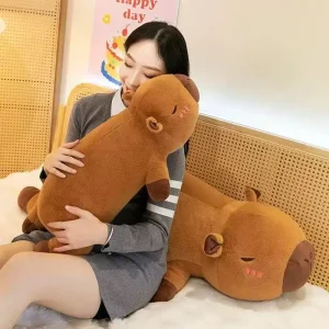 Alternative view of Kawaii kapybaragosedjur i mjuk plysch med lång form, 45 eller 65 cm