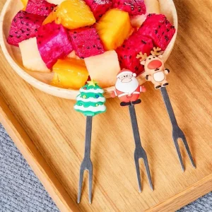 5-delars julfruktgaffelset i rostfritt stål med burk