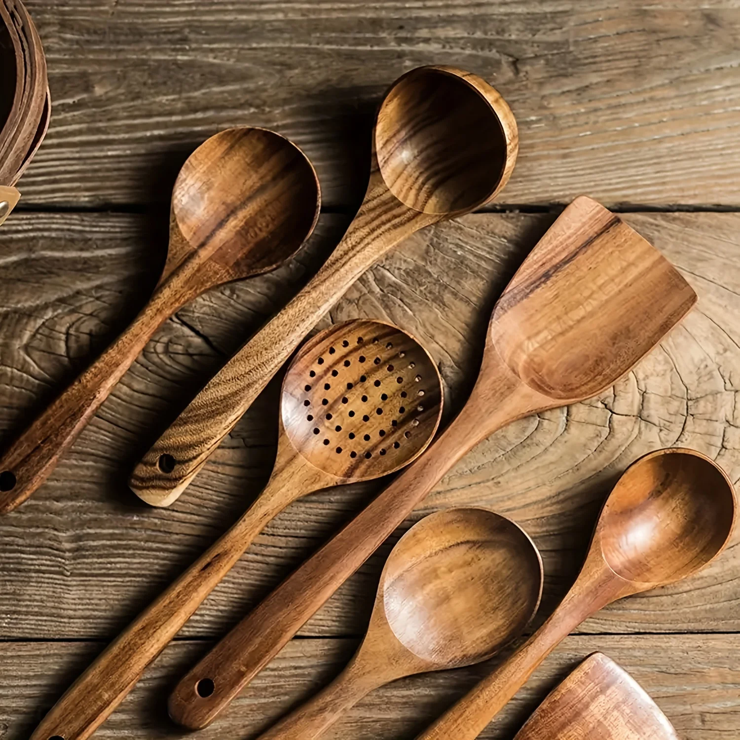 5-delat köksredskapsset i trä för non-stick panna 5 5-delat köksredskapsset i trä för non-stick panna - Bild 5