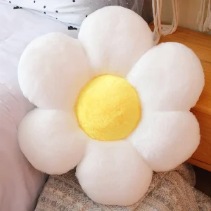 Färgglad blomformad plyschkudde 30–65 cm med mjuk fyllning