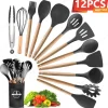 Silikon köksredskapset med trähandtag, non-stick, 12 delar 21 Silikon köksredskapset med trähandtag, non-stick, 12 delar