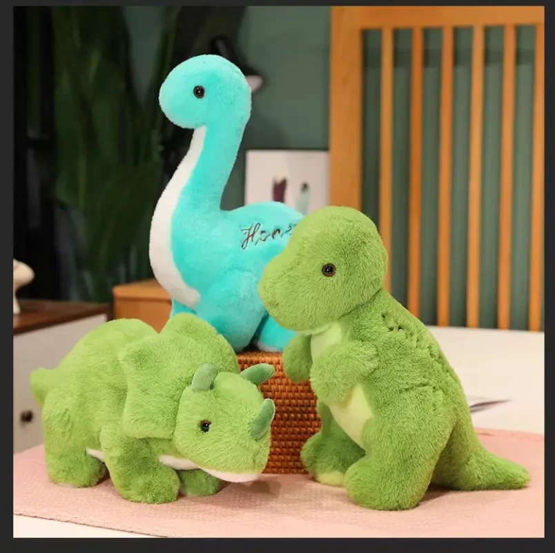 Dinosauriegosedjur i plysch för kramar och sömn – 30 cm