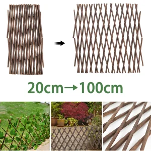 1/2Pcs Garden Expanding Trellis  Privacy Screen Wooden Fence Climbing Plants Support Lattice Yard Fence Decoration Parks