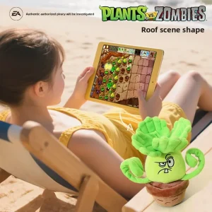 Plants vs Zombies 2-plyschfigur: Solros, Peashooter och pottad växt