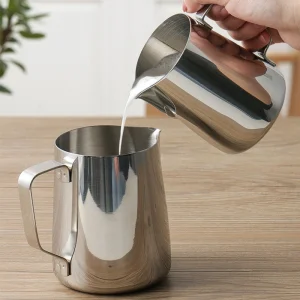 Mjölkskummare i rostfritt stål för latte art, 100–600 ml
