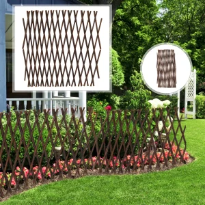 Alternative view of Garden Expanding Wooden Trellis Expandable Trellises Aluminum Riveted Each Piece Expands to Climbing Plants Support
