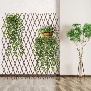 Wooden Fence Durable Retractable Plant Climbing Frame Trellis Decoration Stand Wall Fence Panel Plant Climb Trellis For Garden