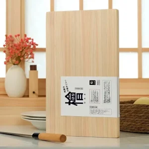 Japanskt Hinoki-skärbräde i trä, coating-fritt och obehandlat