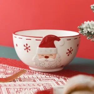 Alternative view of Julskål i keramik med julmotiv, präglad design och flera motiv