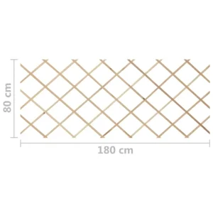 5-pack expanderbart spaljéstaket i massiv gran 180 x 80 cm för trädgård