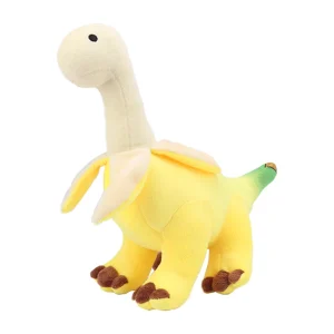Bananbrontosaurus gosedjur i 28 cm, mjuk plyschleksak för barn