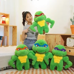 Mutant Ninja Turtles plyschleksak med Donatello, Raphael och Leonardo
