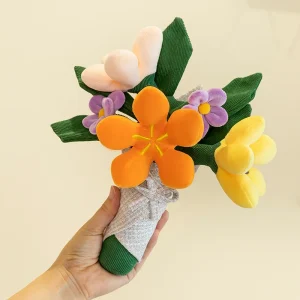 Kawaii tulpanbukett i plysch – mjuk blomdoldis 30 cm