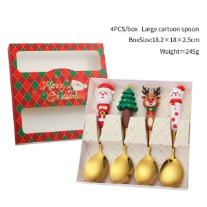 Julbestickset i rostfritt stål med sked och gaffel, julgåva