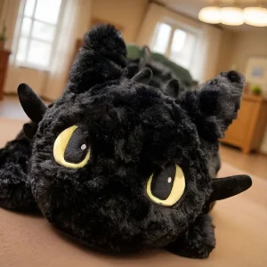 Toothless gosedjur 55/70 cm – mjuk plyschfigur med filmtema
