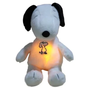 Snoopy-breathers mjukisdocka med musik, ljus och andningsfunktion