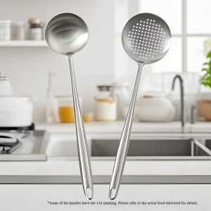 304 rostfritt stål köksspade, slev och stekspade för wok