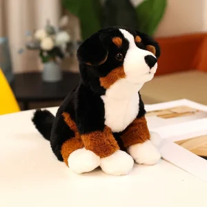 Bernese Mountain Dog gosedjur i mjuk plysch – realistisk hunddocka